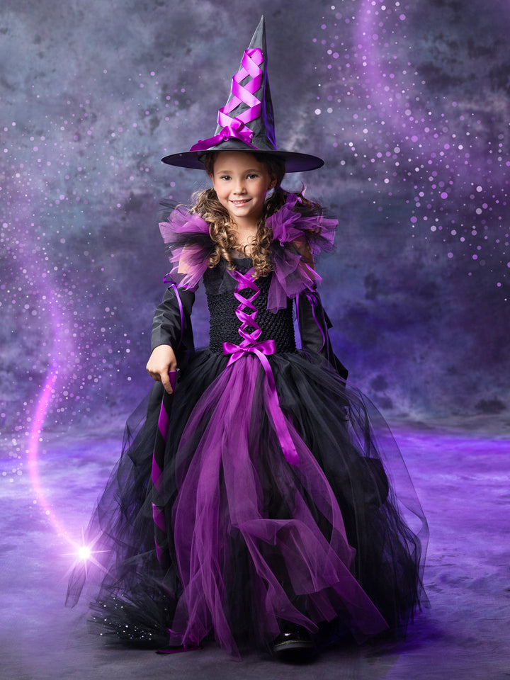 Kids Halloween Costume | Girls Witch Costume Gown | Mia Belle Girls