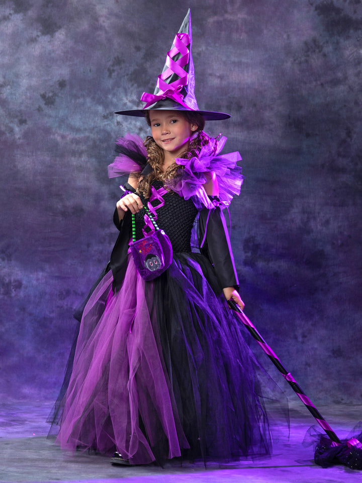 Kids Halloween Costume | Girls Witch Costume Gown | Mia Belle Girls