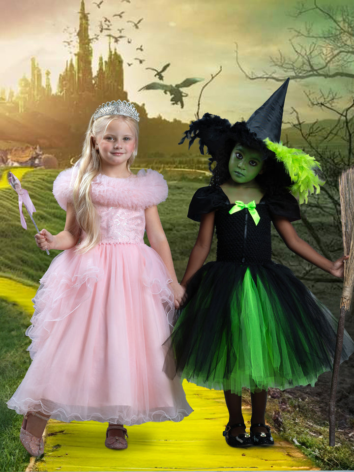 Girls Wicked Green Witch Halloween Costume