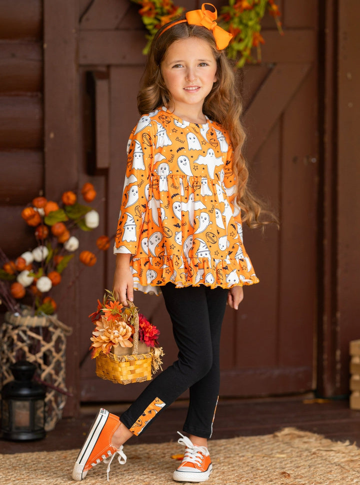 Fun-tastic Flying Ghosts Halloween Leggings Set