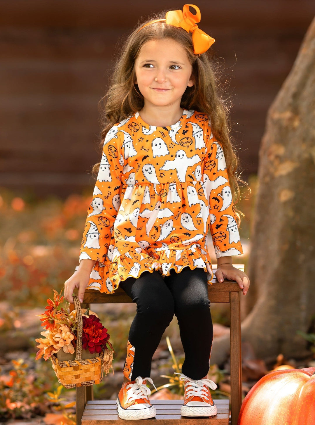 Fun-tastic Flying Ghosts Halloween Leggings Set