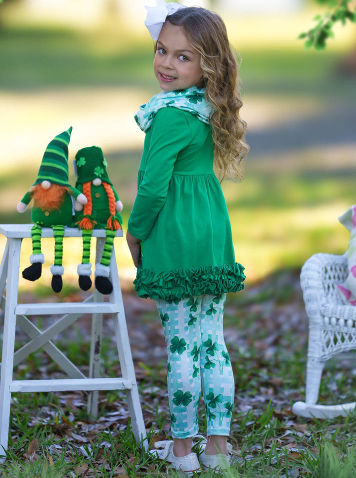 Mia Belle Girls Clover 3 Piece Set | Girls St. Patrick's Day Sets