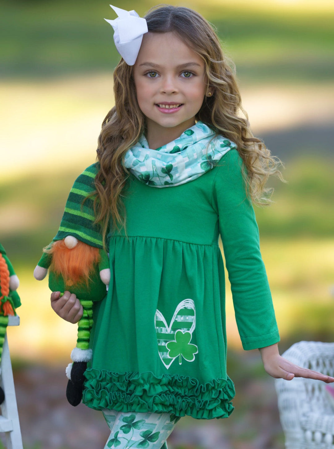 Mia Belle Girls Clover 3 Piece Set | Girls St. Patrick's Day Sets