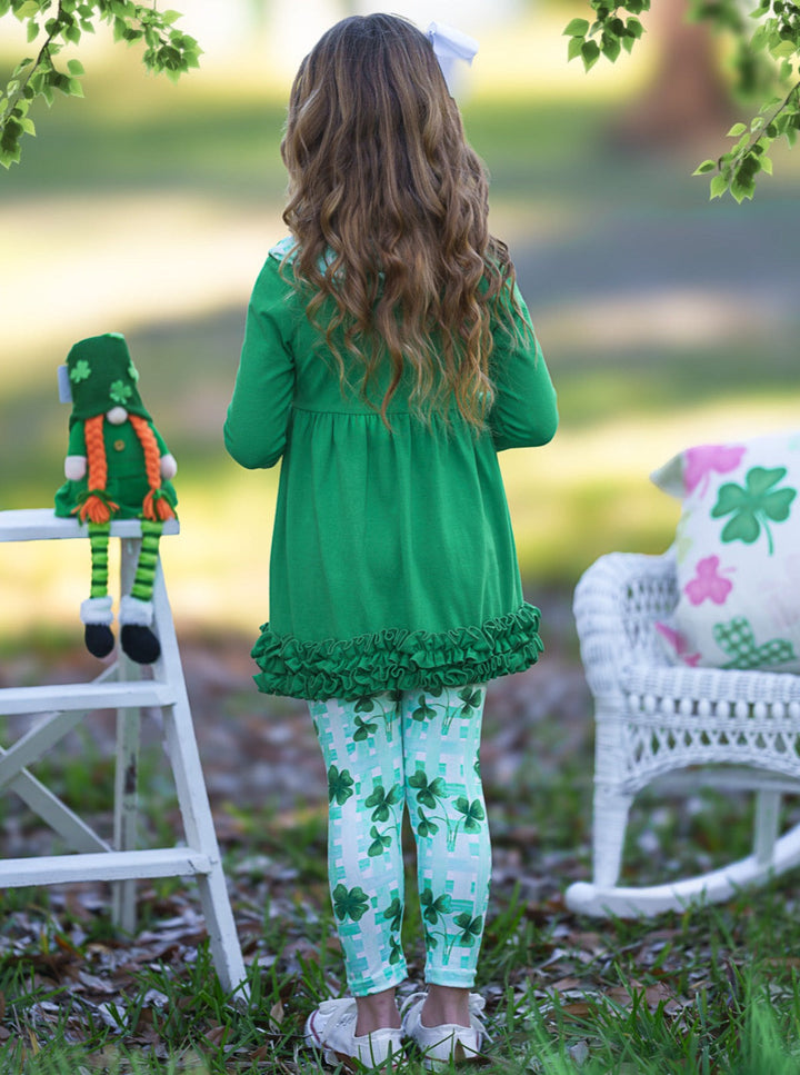 Mia Belle Girls Clover 3 Piece Set | Girls St. Patrick's Day Sets