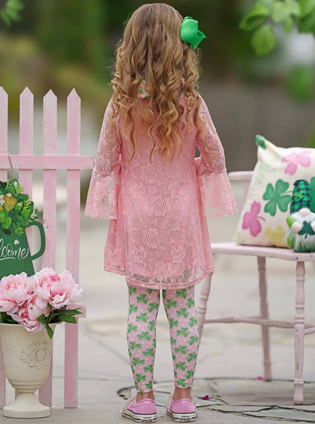 Mia Belle Girls Clover 3 Piece Set | Girls St. Patrick's Day Sets