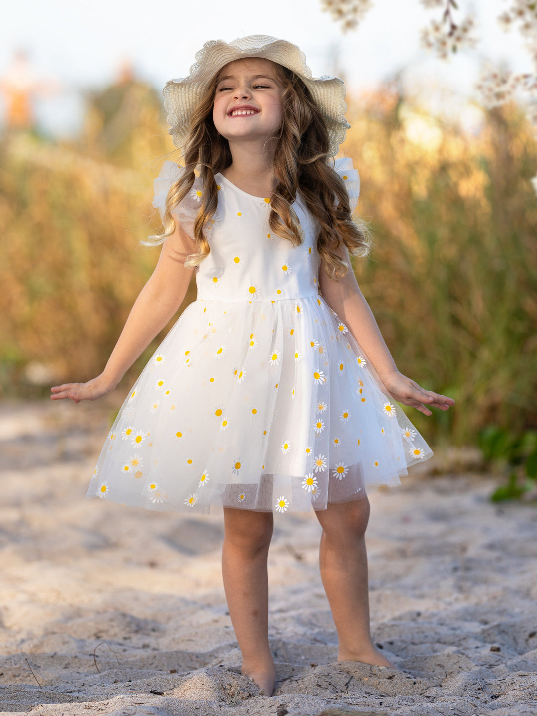 Mia Belle Girls | Daisy Tulle Dress | Girls Spring Dresses