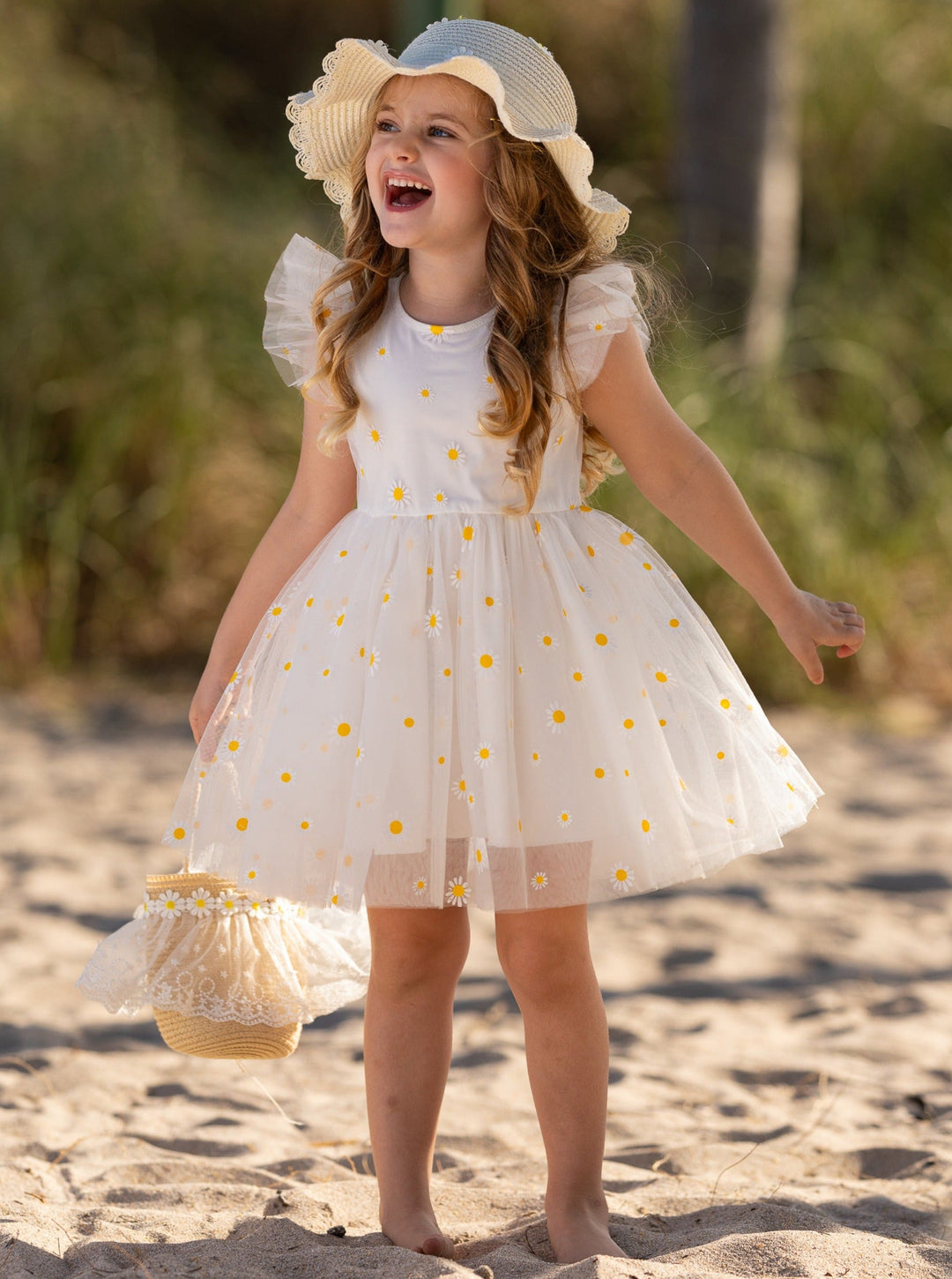 Mia Belle Girls | Daisy Tulle Dress | Girls Spring Dresses