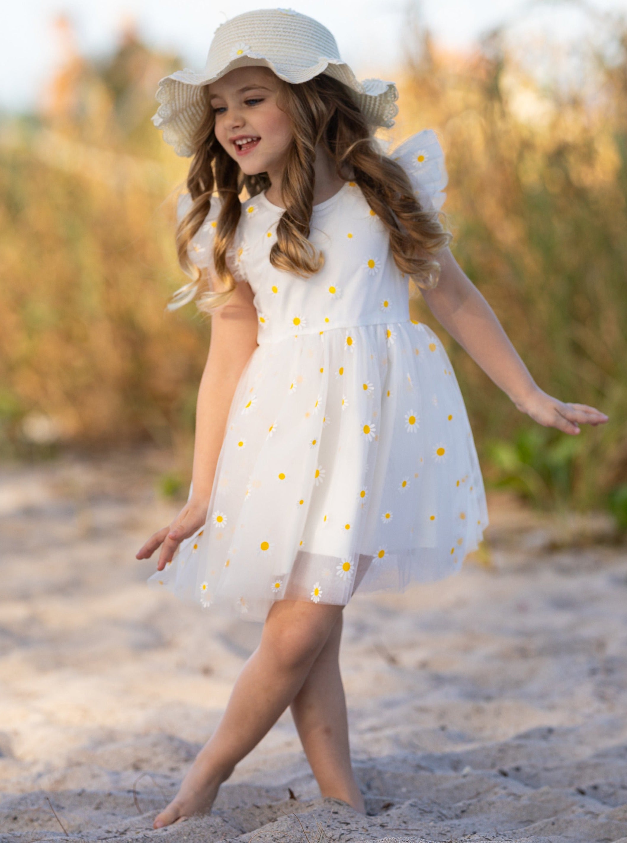 Girls white spring dress best sale