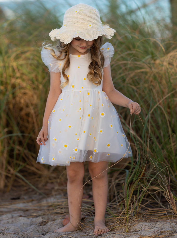 Mia Belle Girls | Daisy Tulle Dress | Girls Spring Dresses