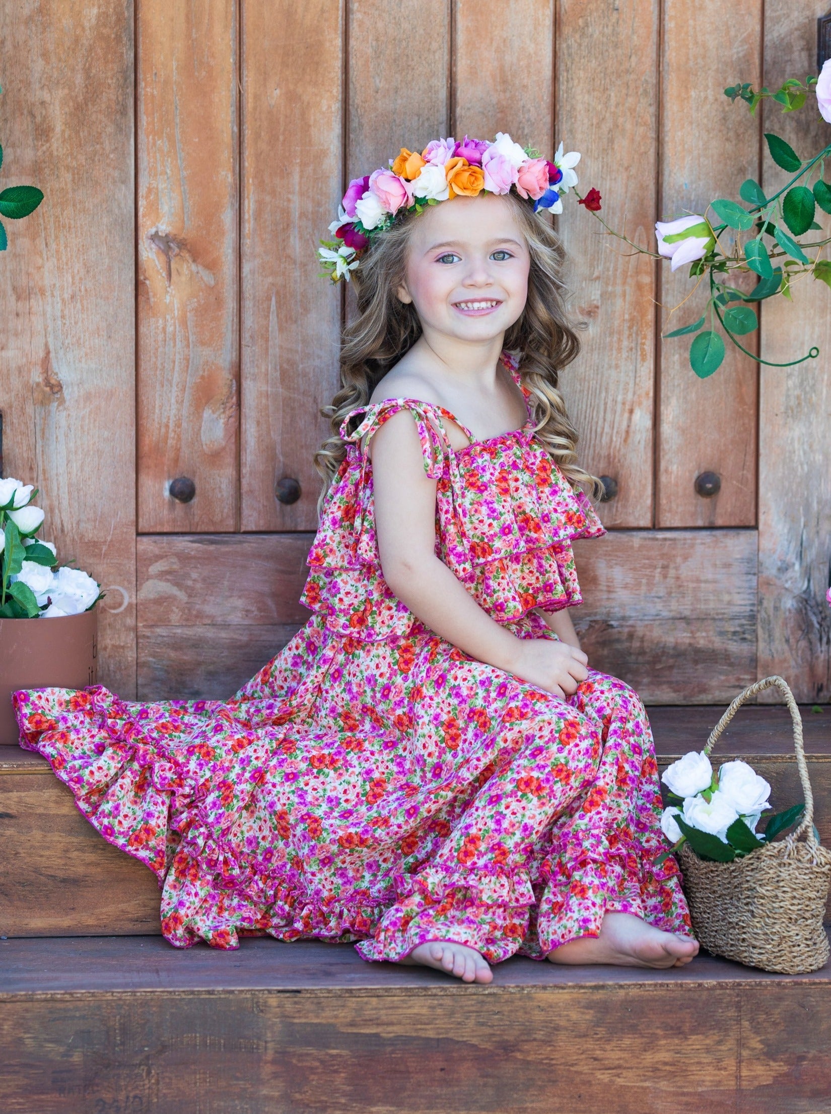 Flower cami skirt sale