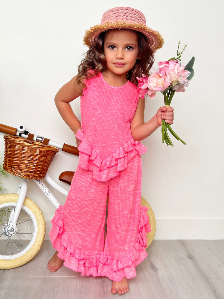 Mia Belle Girls Ruffle Pants Set | Girls Spring Outfits