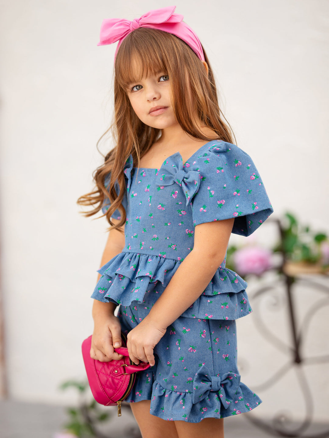 Mia Belle Girls Floral Top And Short Set | Girls Casual