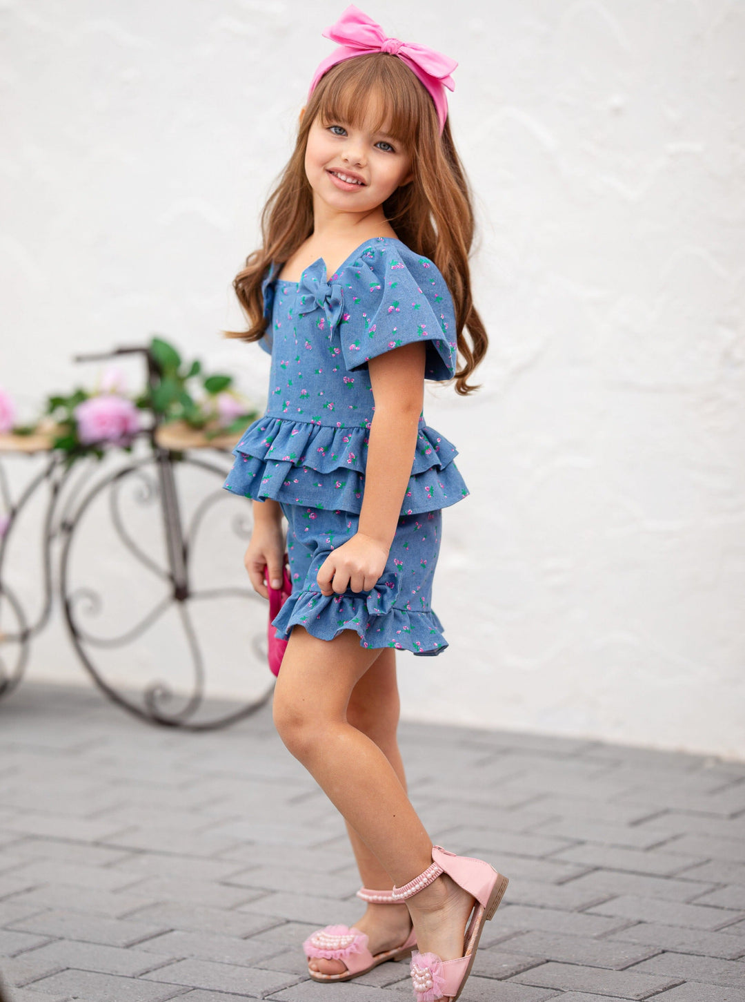 Mia Belle Girls Floral Top And Short Set | Girls Casual