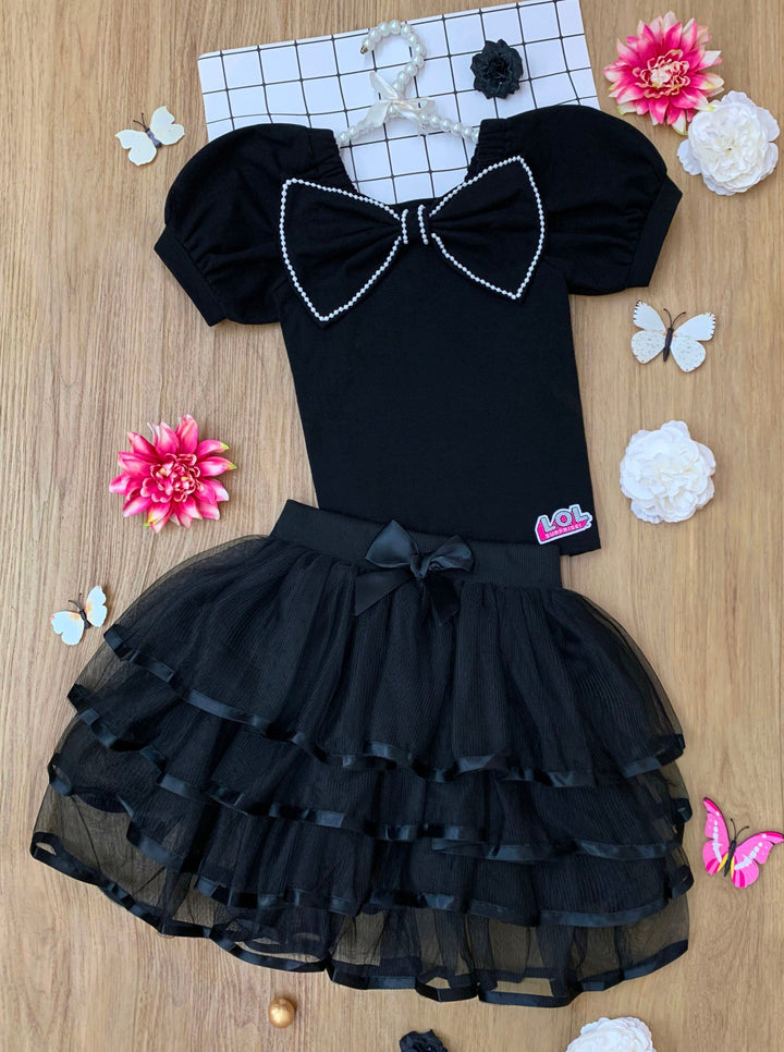 L.O.L. SURPRISE! x Mia Belle Girls IT Baby Tiered Skirt Set