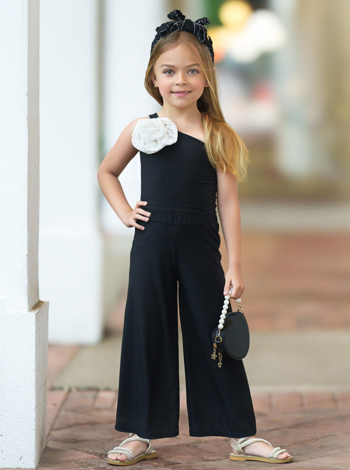 Mia Belle Girls One Shoulder Palazzo Pants Set | Girls Spring Outfits