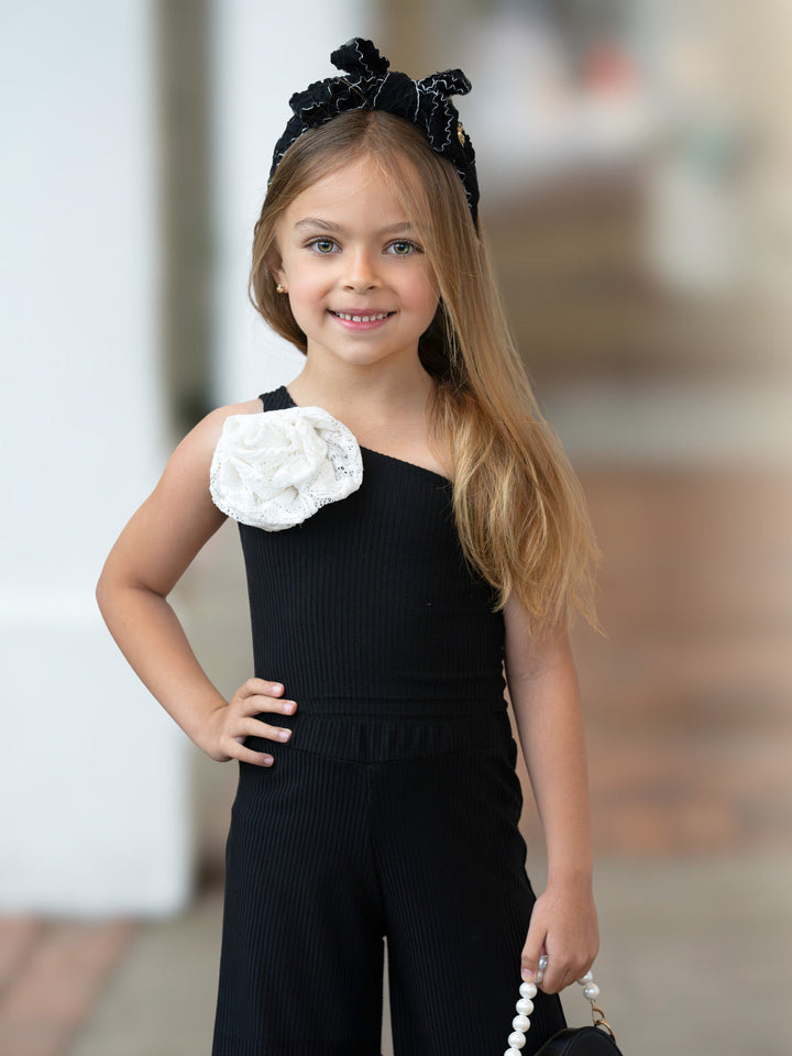 Mia Belle Girls One Shoulder Palazzo Pants Set | Girls Spring Outfits