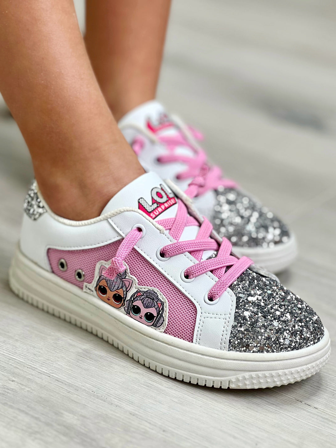 L.O.L. SURPRISE! Kitty Queen And Pet Glitter Sneakers | Mia Belle Girls