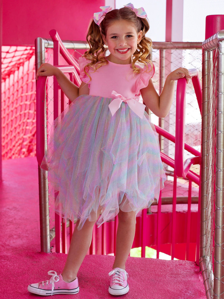 SmileyWorld Rainbow Smiley Tutu Dress | Mia Belle Girls