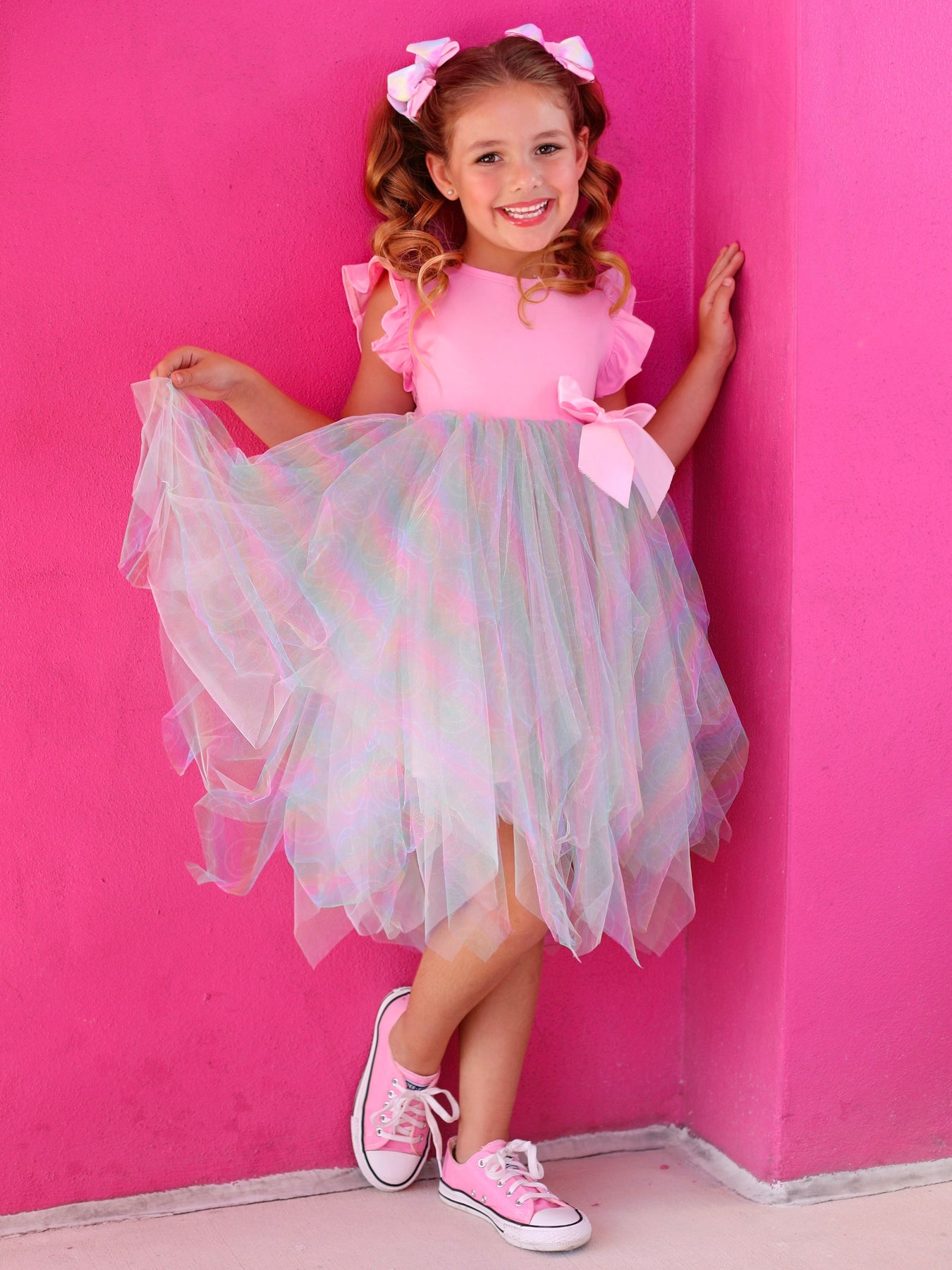 SmileyWorld Rainbow Smiley Tutu Dress | Mia Belle Girls