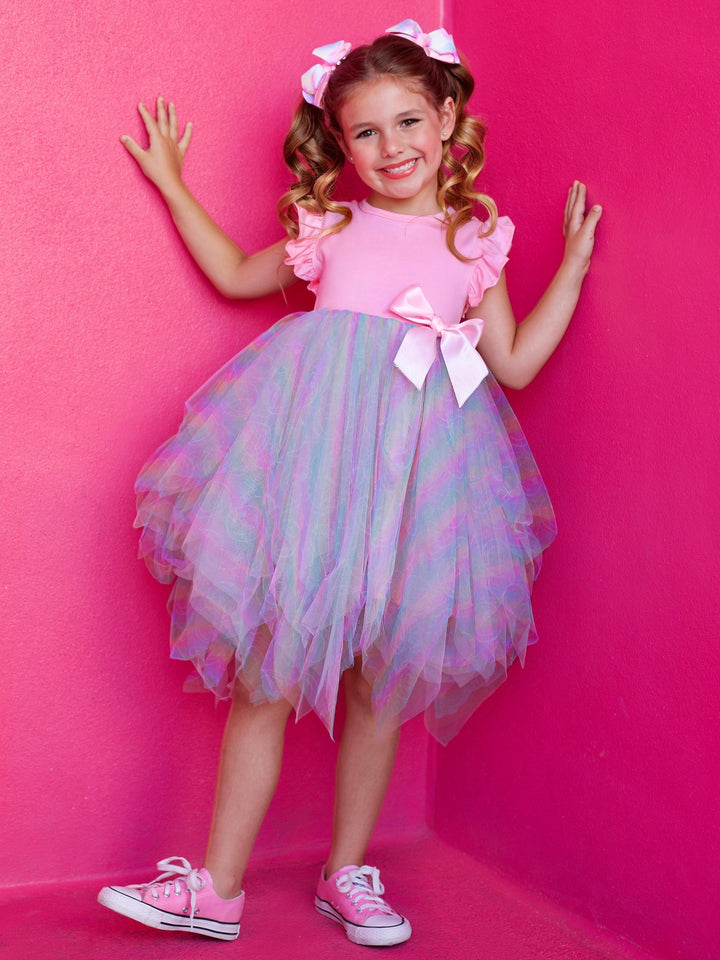 SmileyWorld Rainbow Smiley Tutu Dress | Mia Belle Girls