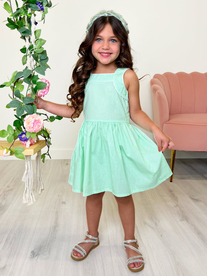 Grünes, glamouröses Microdot-Kleid von Kids Couture