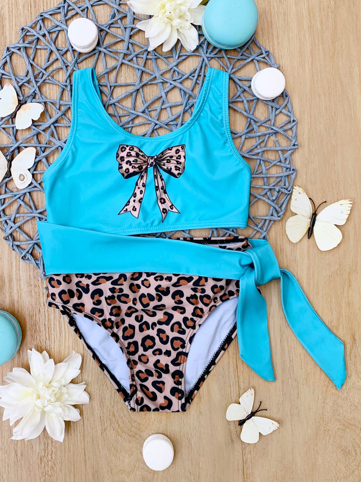 Wild Waves Leopard One-Piece Bow Swimsuit