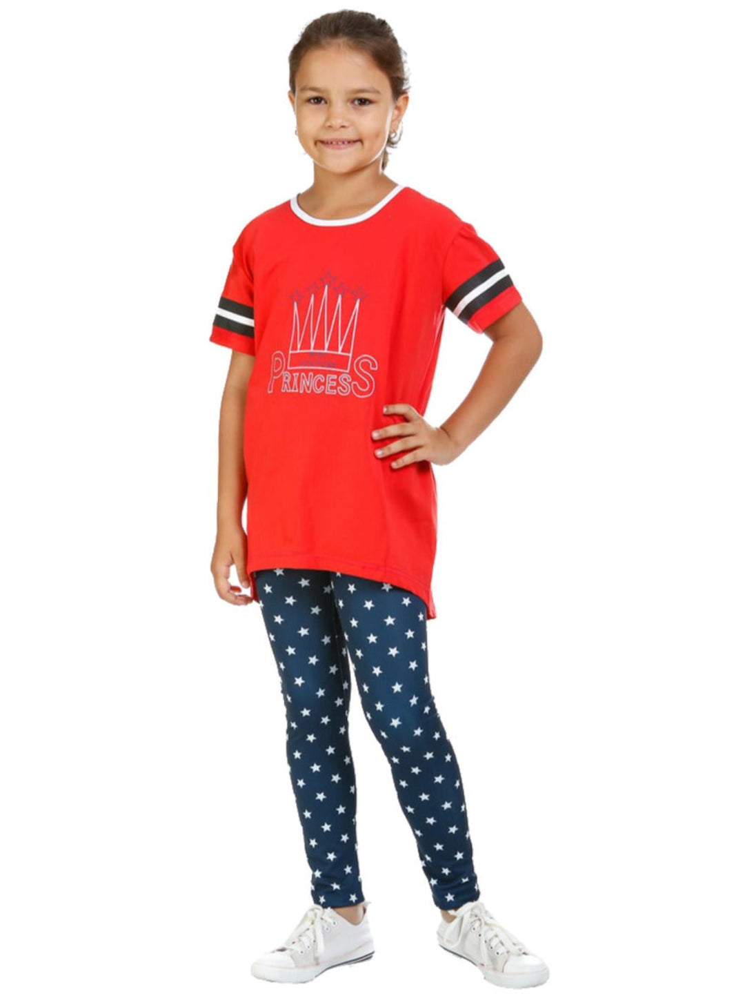 Kids Couture x Mia Belle Girls Red Princess Hi-Lo Top