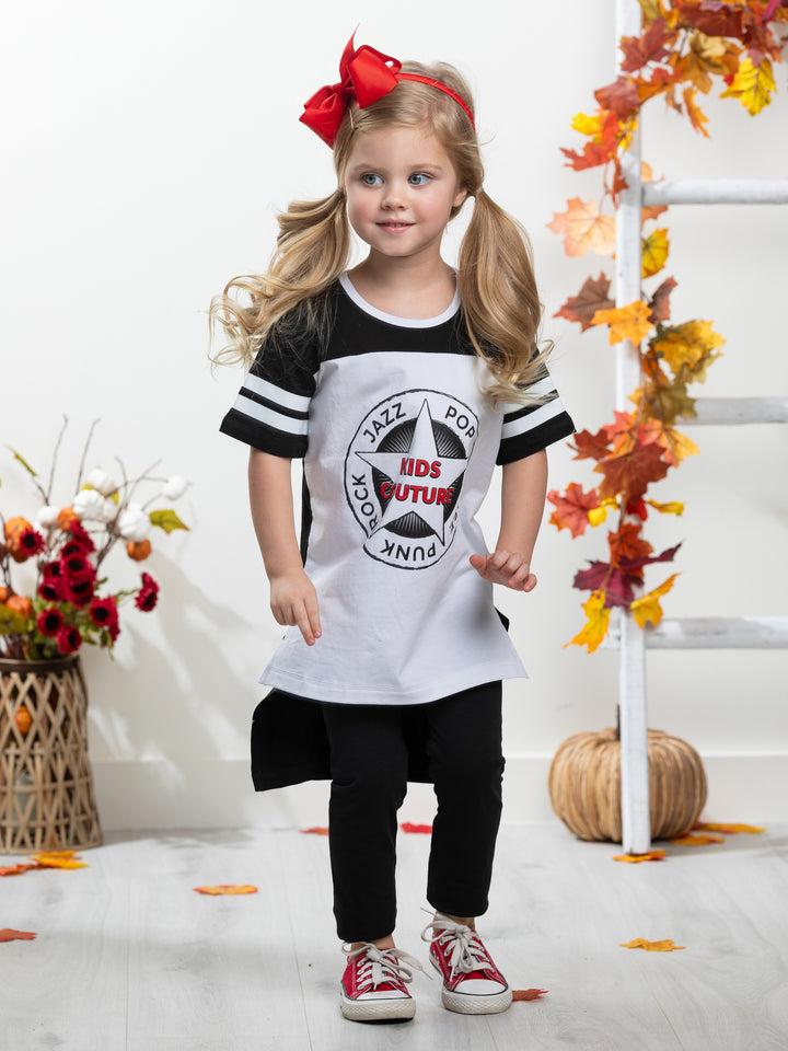 Schwarzes Musikgenres-Set mit 2 T-Shirts von Kids Couture