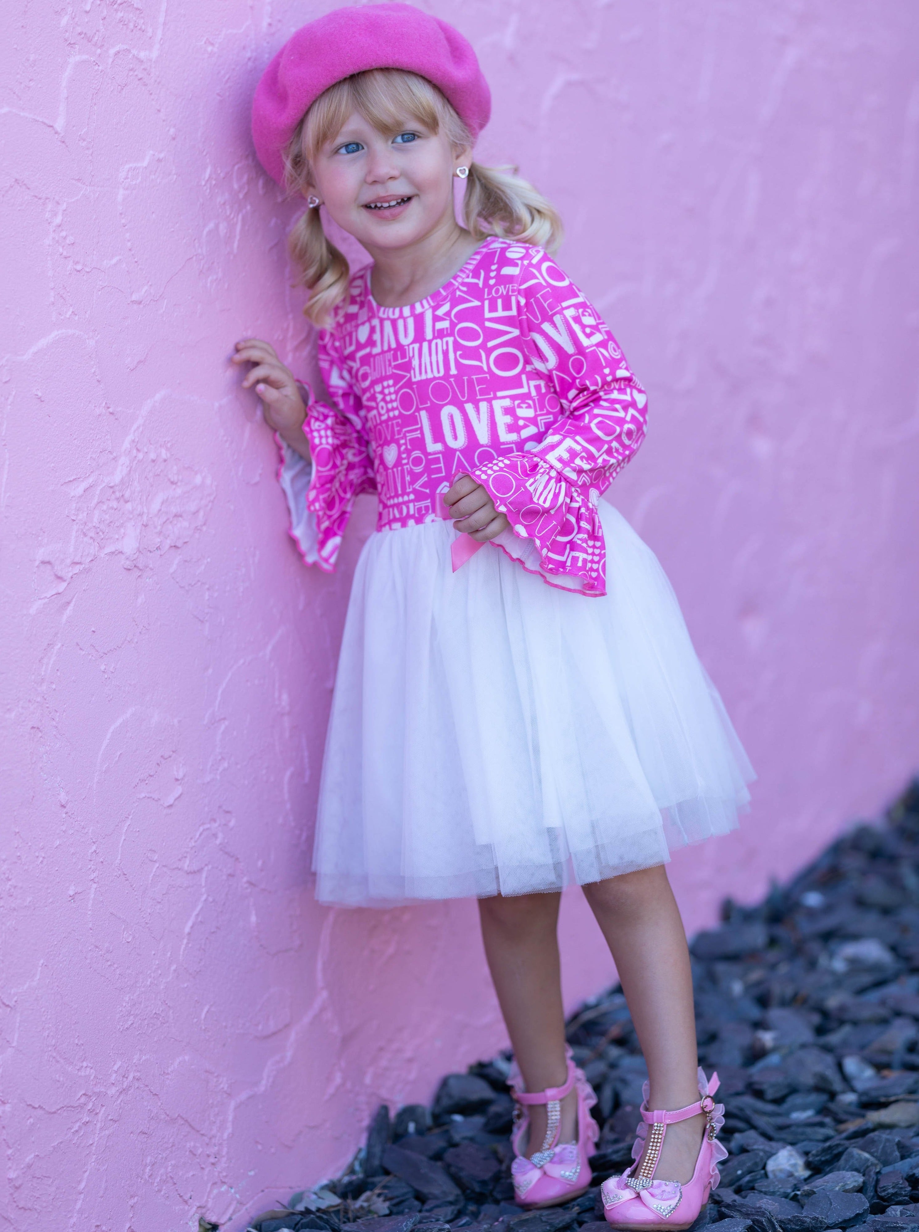 Girls Love Print Tutu Dress ...