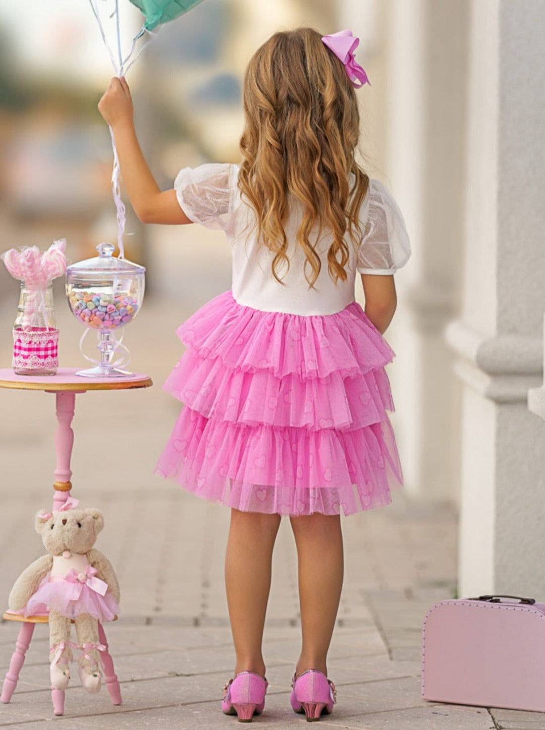 Sweethearts x Mia Belle Girls Cutie Pie Tiered Tutu Dress