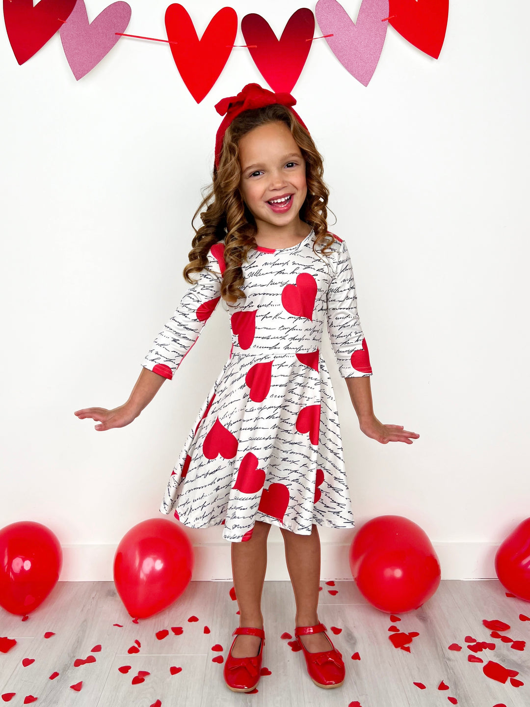 Radiant Heart Twirly Long Sleeve Skater Dress