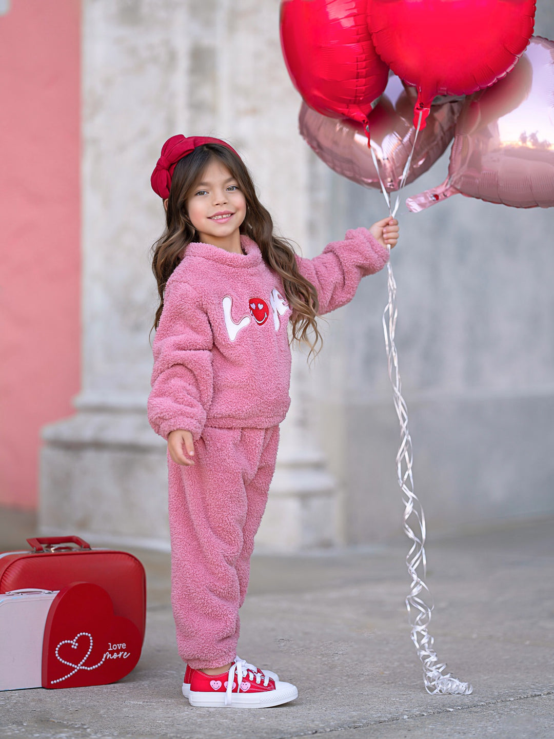 SmileyWorld Cuddle Up in Love Sherpa Top & Jogger Set