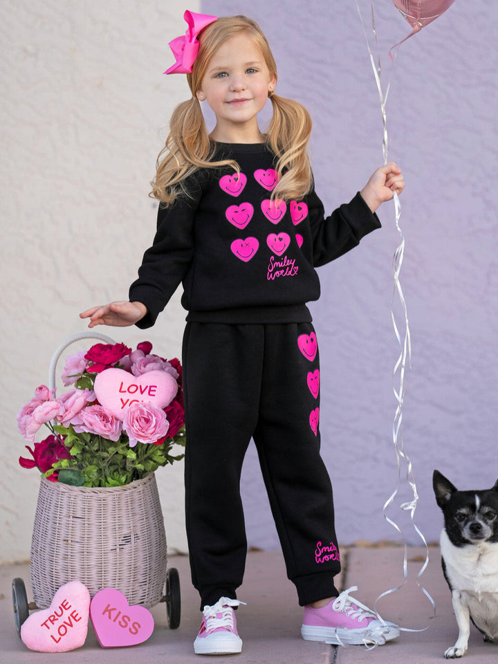 SmileyWorld Love Struck Sweatshirt & Jogger Set