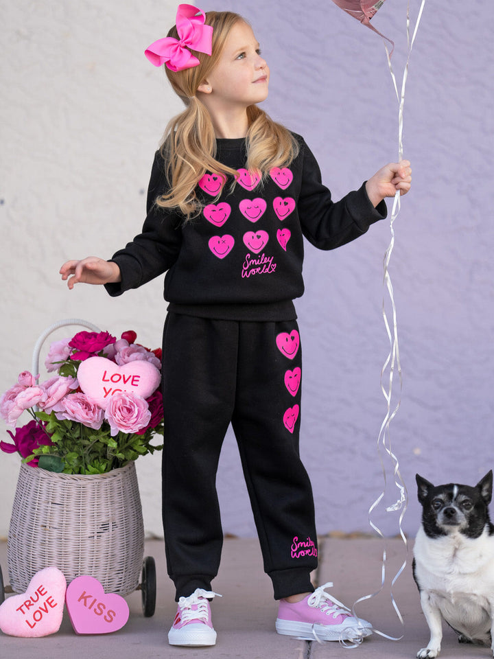 SmileyWorld Love Struck Sweatshirt & Jogger Set