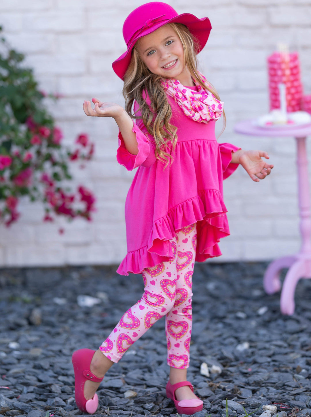 Sprinkle Love Everywhere Tunic, Scarf, & Legging Set - Mia Belle Girls