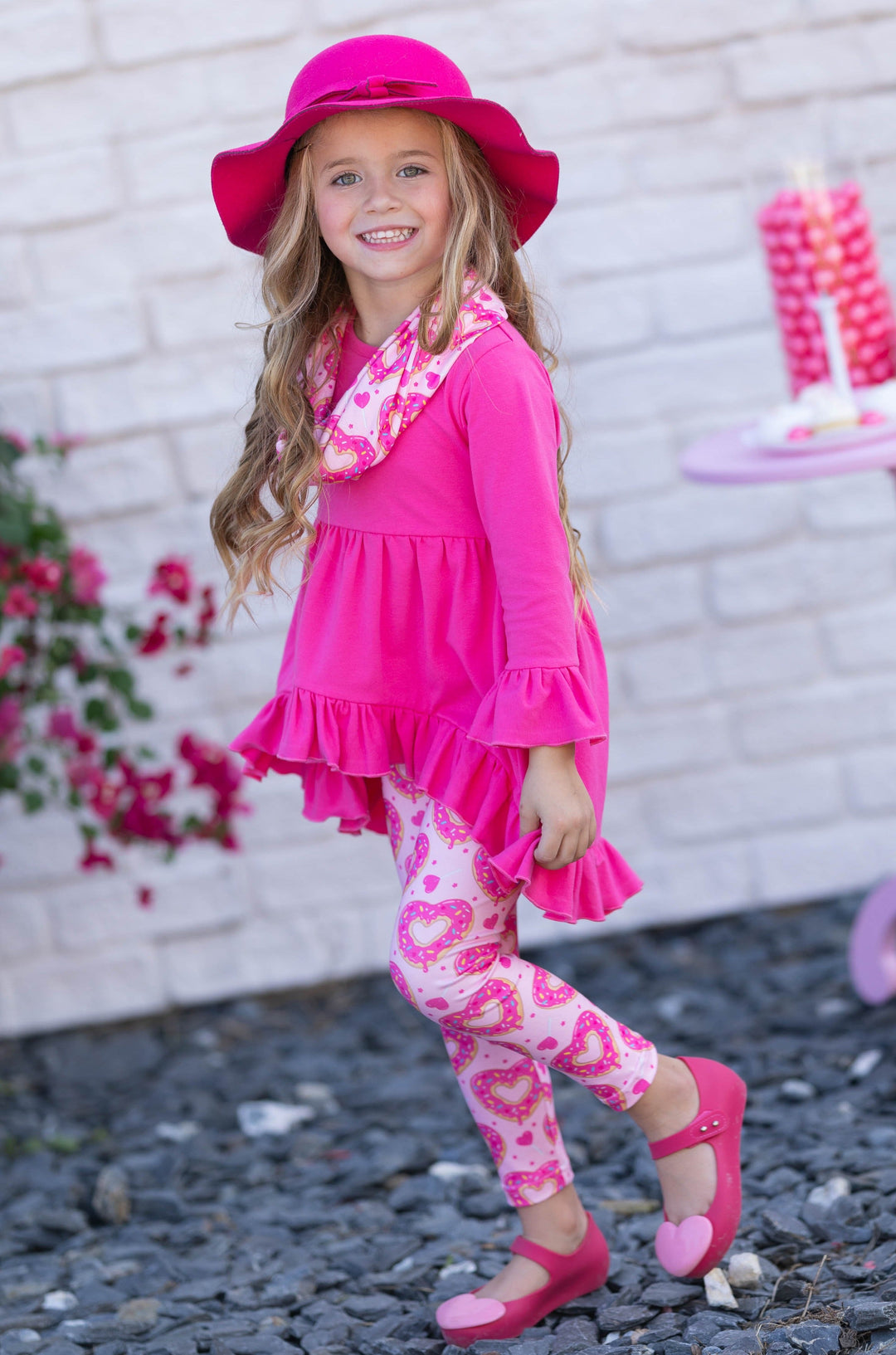 Sprinkle Love Everywhere Tunic, Scarf, & Legging Set - Mia Belle Girls