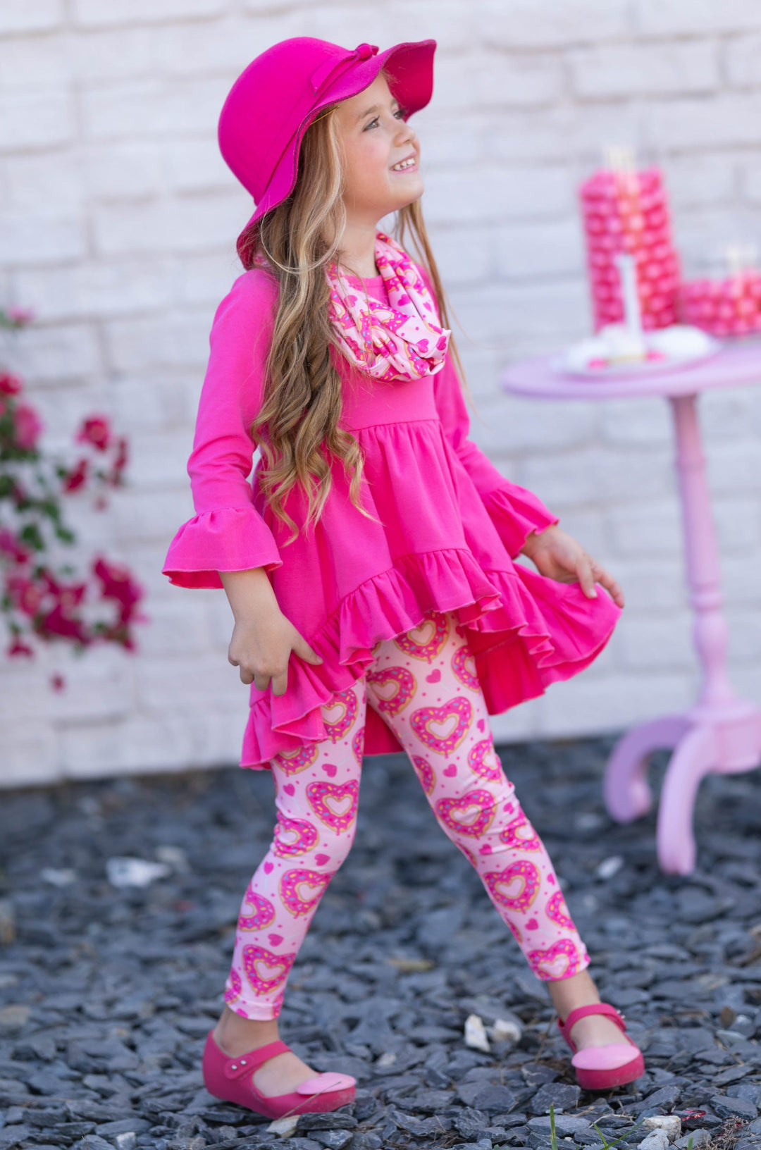 Sprinkle Love Everywhere Tunic, Scarf, & Legging Set - Mia Belle Girls