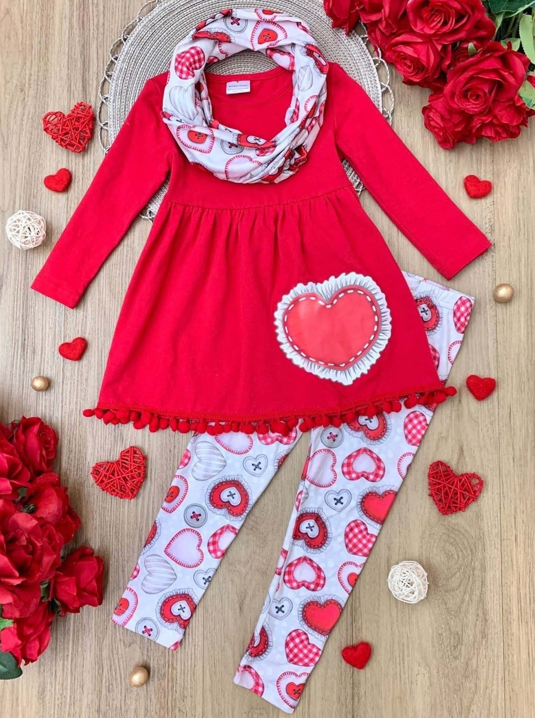 Mia Belle Girls 3 Piece Set | Valentine's Day Outfit