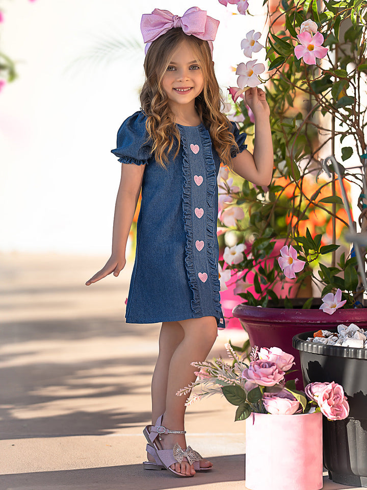 Sweethearts x Mia Belle Girls Denim Dress & Purse Set