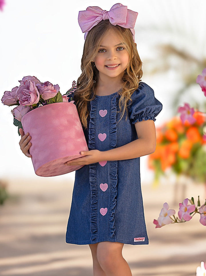 Sweethearts x Mia Belle Girls Denim Dress & Purse Set