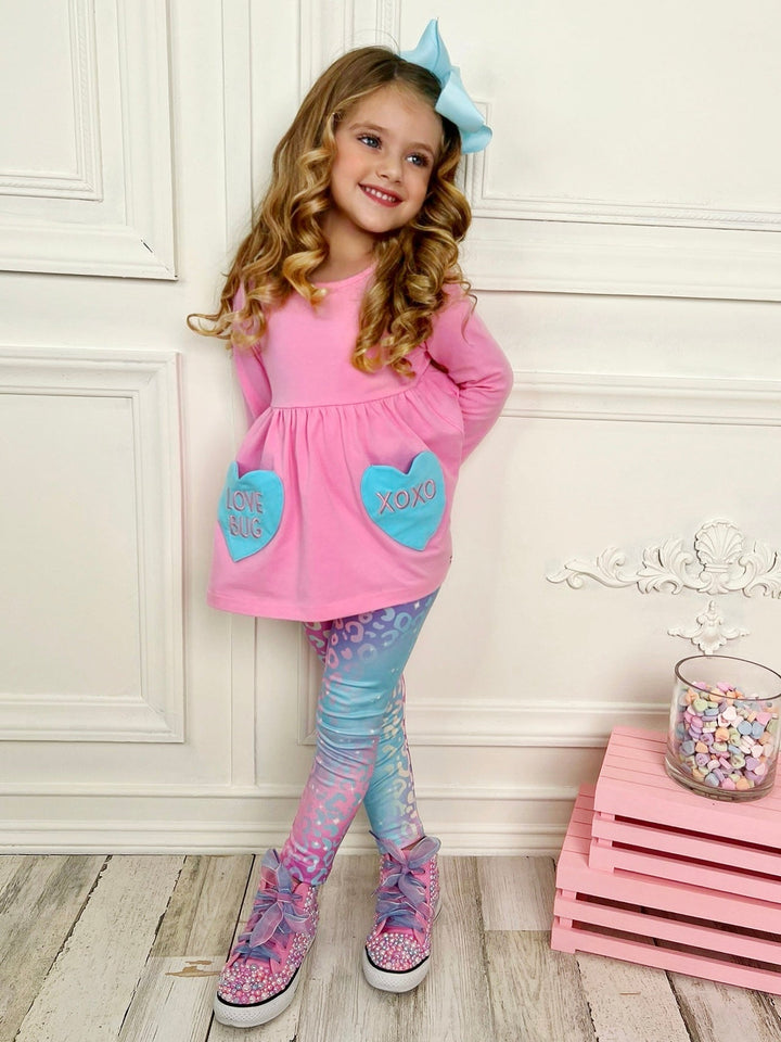 Sweethearts x Mia Belle Girls Valentine's Day Legging Set