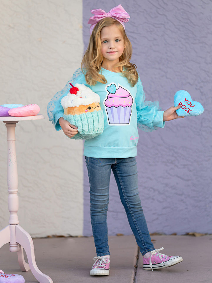 Sweethearts Sweet Treats & Conversational Hearts Tulle Sleeve Top