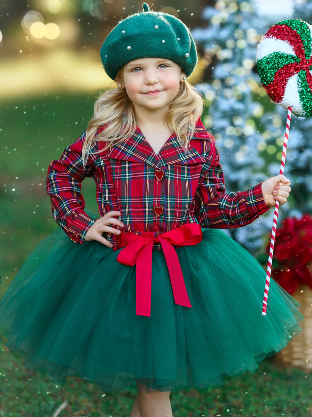 Cute Winter Dressy Outfits | Little Girls Plaid Blazer Tutu Dress