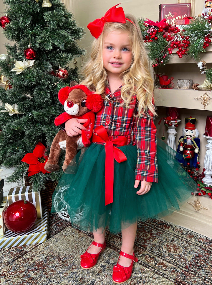 Cute Winter Dressy Outfits | Little Girls Plaid Blazer Tutu Dress