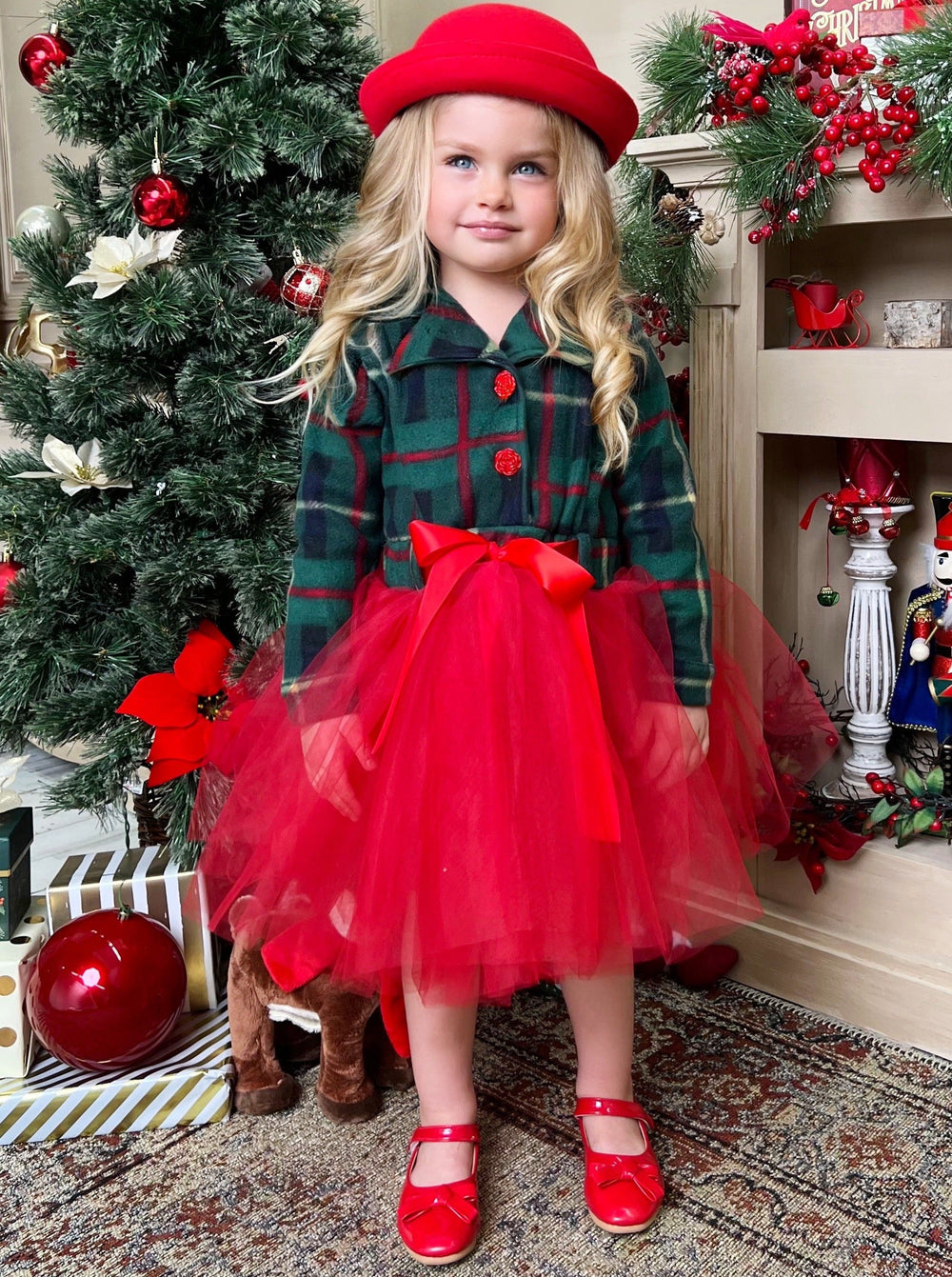 Under The Mistletoe Blazer Tutu Dress - Mia Belle Girls