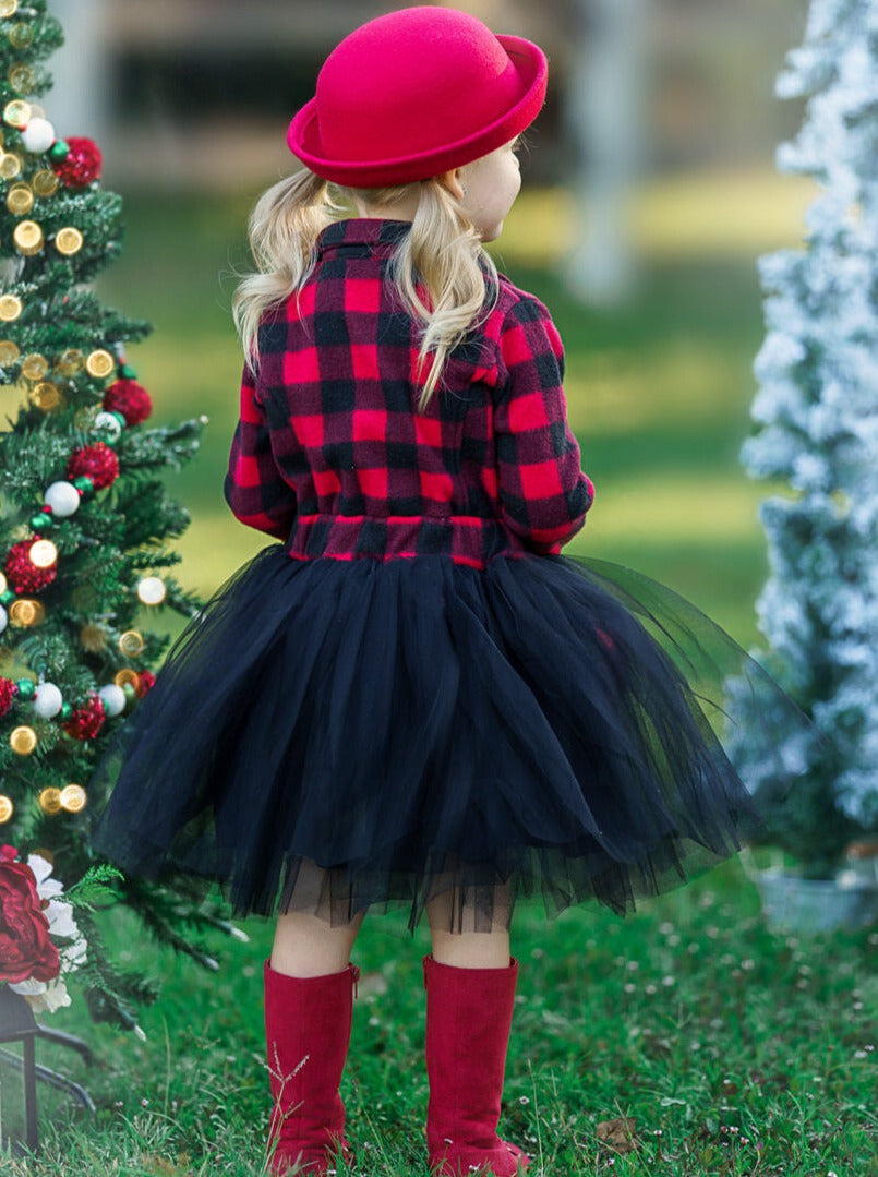 Cute Fall Dressy Outfits | Little Girls Plaid Blazer Tutu Dress