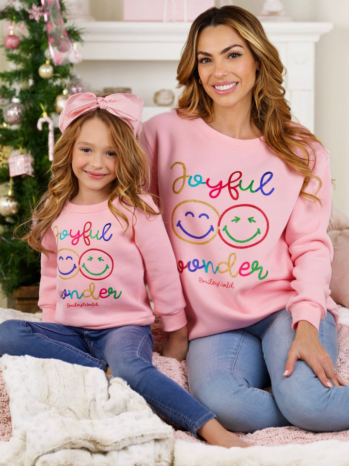 SmileyWorld Mommy and Me Joyful Wonder Crewneck Sweatshirt