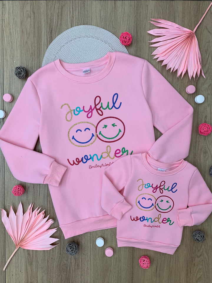 SmileyWorld Mommy and Me Joyful Wonder Crewneck Sweatshirt