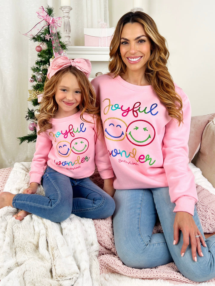 SmileyWorld Mommy and Me Joyful Wonder Crewneck Sweatshirt