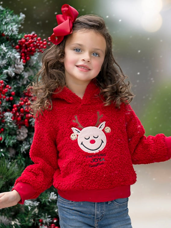 SmileyWorld Choosing Joy Rentier-Sherpa-Kapuzenpullover